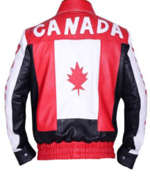 Canadian Flag Biker Bomber Jacket