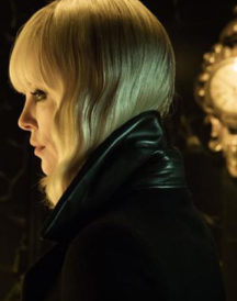 Charlize Theron Black Coat Atomic Blonde Movie