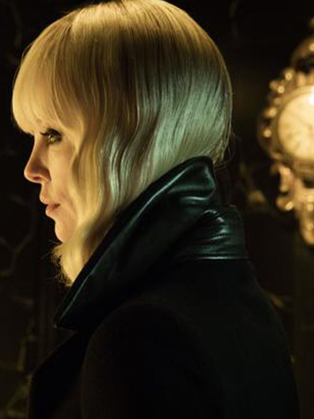 Charlize Theron Black Coat By Atomic Blonde Movie