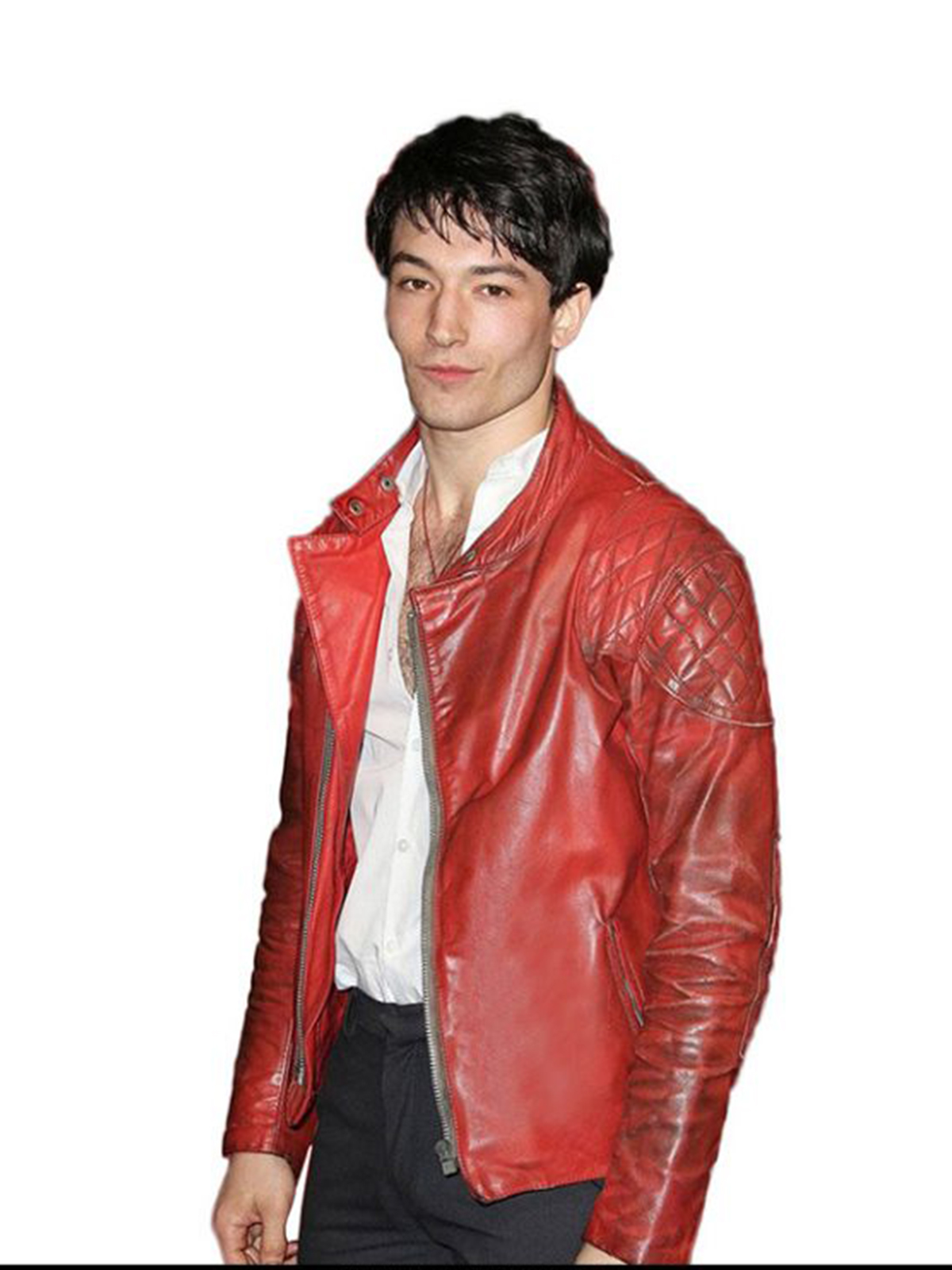 Justice League Ezra Miller Primer Red Jacket