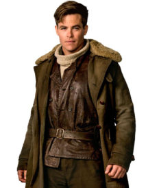 Wonder Woman Movie Chris Pine Brown Coat