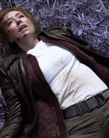 Lost in Space Molly Parker Brown Jacket