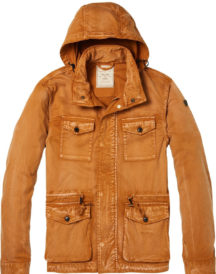 Spray Washed Brown Field Jacket