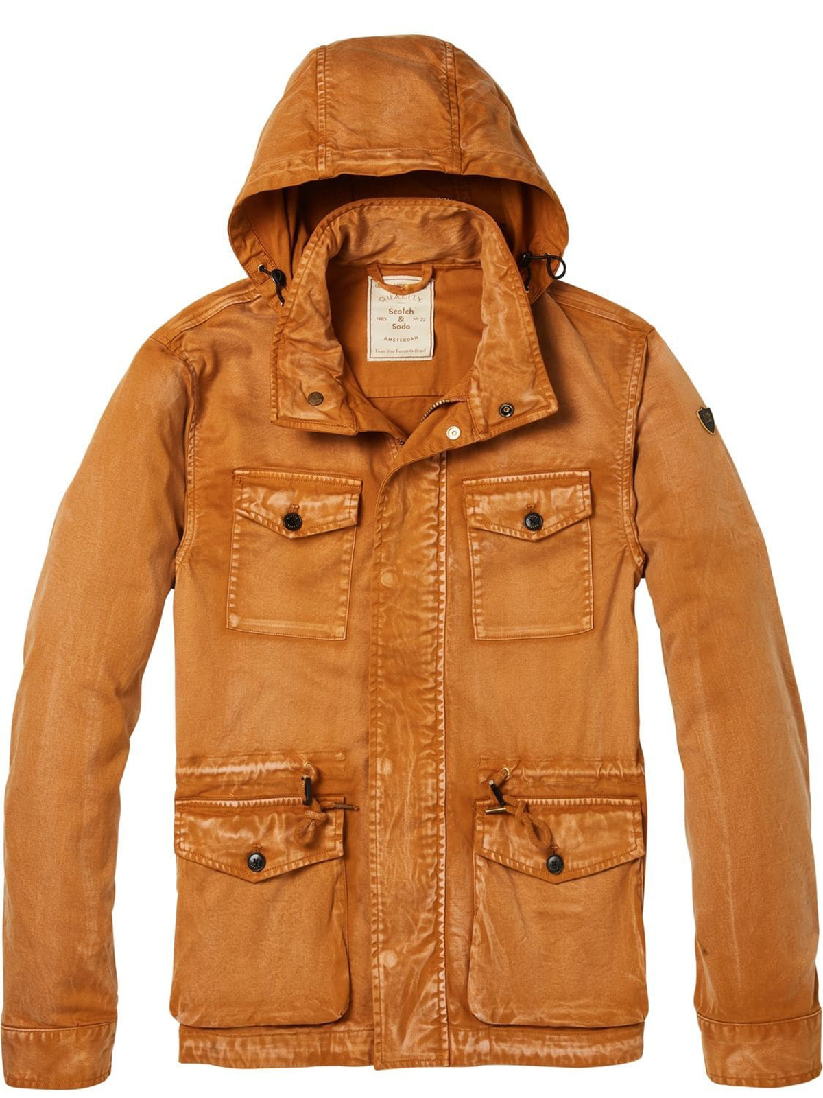 Spray Washed Brown Field Jacket Stars Jackets
