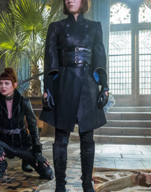 Tilda Ally Ioannides Black Coat in Into The Badlands