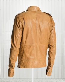 50 Cent Lisardo Tan Brown Leather Jacket 50 Cent Lisardo Tan Brown Leather Jacket