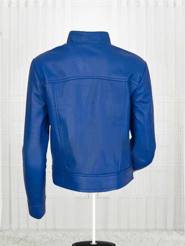Agusta Women's Fashion Leather Blue Jacket