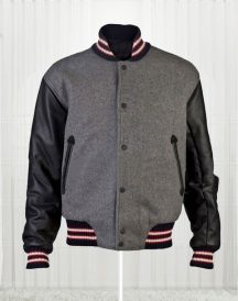 Andrew Garfield Varsity Bomber Wool Jacket
