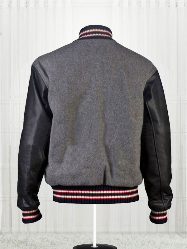 Andrew Garfield Varsity Bomber Wool Jacket