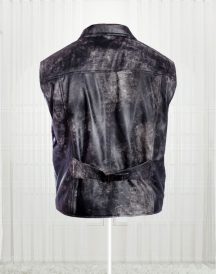 Cowboy Distressed Stylish Black Vests Cowboy Distressed Stylish Black Vests