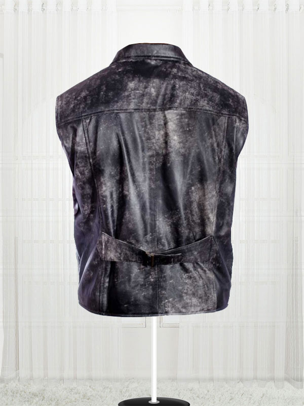 Cowboy Distressed Stylish Black Vest