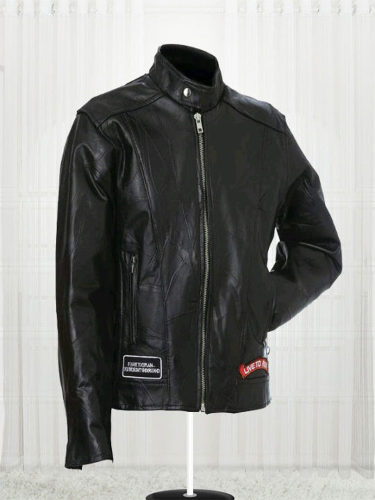 Diamond Plate Uni Leather Jacket Stars Jackets Diamond Plate Uni Buffalo Leather Jackets