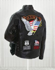 Diamond Plate Unisex Buffalo Leather Motorcycle Jackets