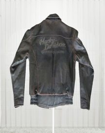Harley Davidson Distressed Brown Biker Motorcycle Jacket
