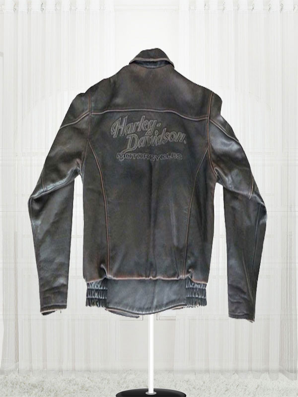 Distressed Harley Davidson Leather Jacket Stars Jackets