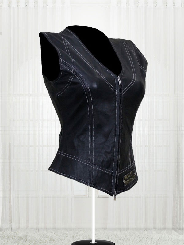 Harley Davidson Women Leather Vest | Free Shipping