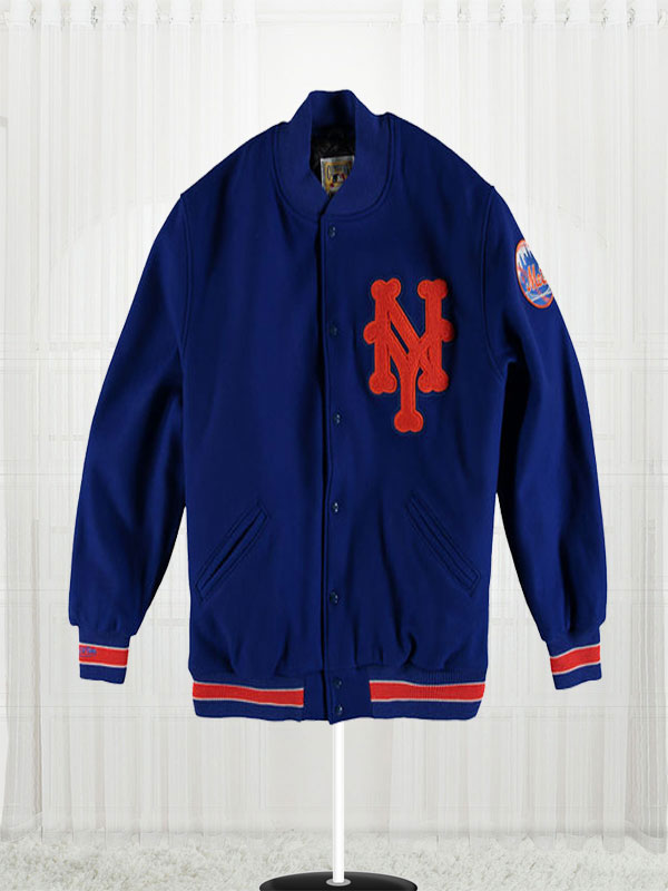 New York Mets Royal Varsity Authentic Jacket