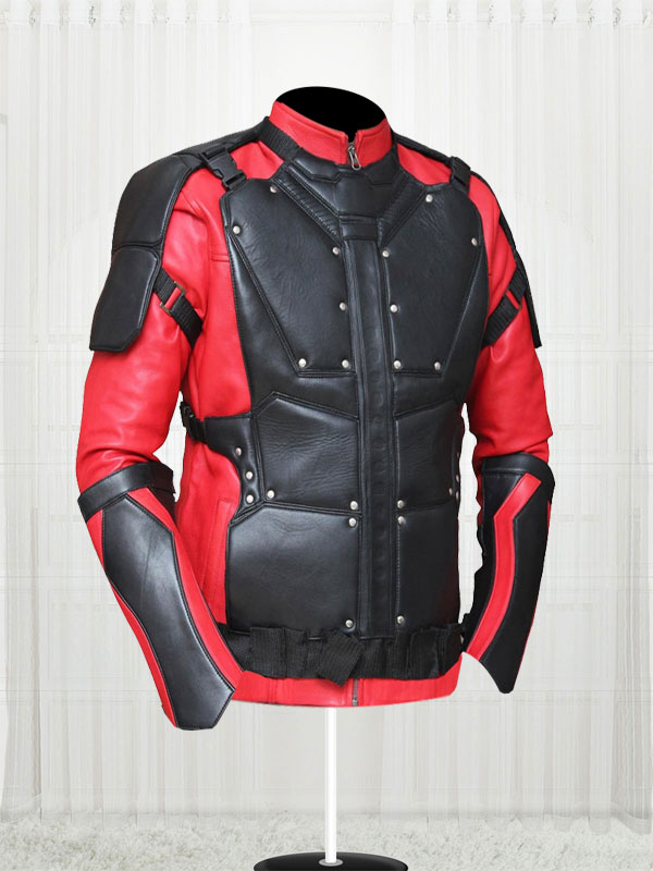 Will Smith Red And Black Leather Jacket