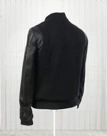 Teddy Varsity Leather Sleeve Baseball Jackets