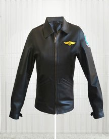 Top Gun Kelly McGillis (Charlie) Black Leather Jacket