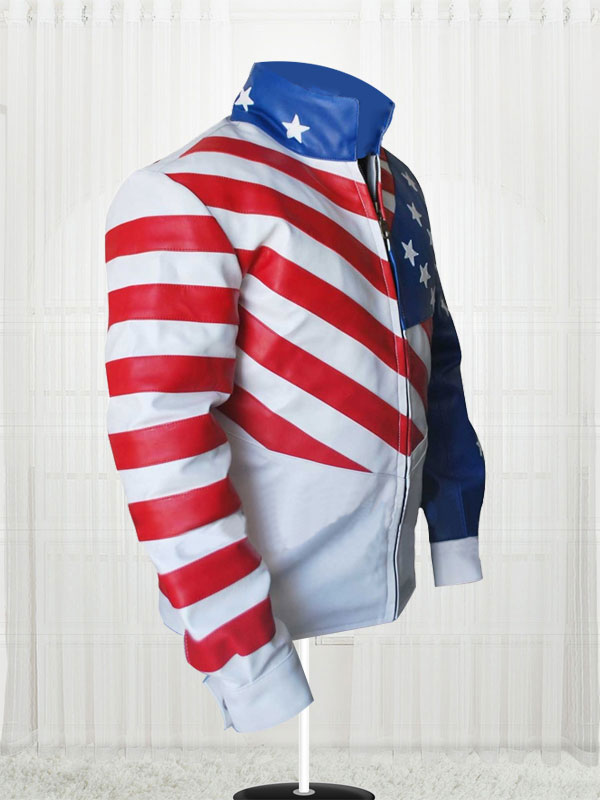 Vanilla Ice American Flag Leather Jackets