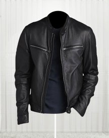 Vintage Genuine Sheep Leather Black Leather Jacket