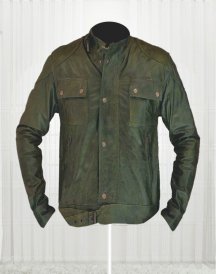 Wesley Gibson Olive Green Leather Jacket