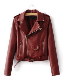 Woman Slim Fit Motorcycle Jacket