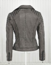Women’s Antique Stylish Biker Leather Grey Jackets Women's Antique Stylish Biker Leather Grey Jackets