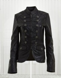 Womens Military Black Leather Jackets