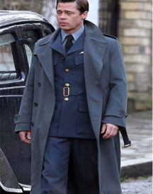 Allied Movie Brad Pitt Trench Coat