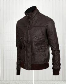 6 Pocket Slim-fit Bomber Leather Jackets