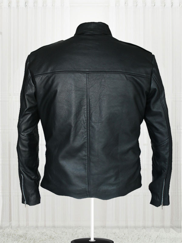 Aaron Paul A Long Way Down Black Leather Jacket