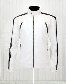 Aaron Paul Need For Speed White Leather Jacket