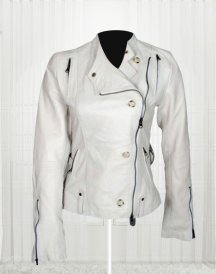 Anne Hathaway Get Smart White Leather Jacket