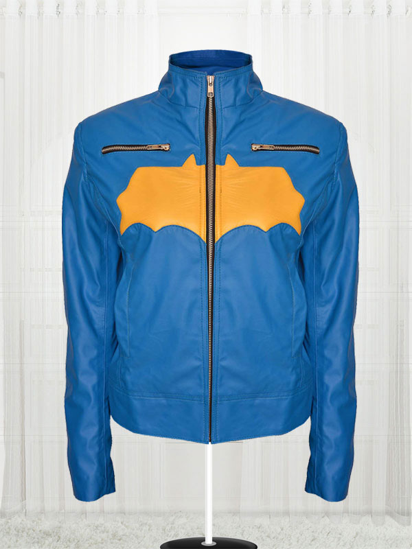 Batgirl Blue Leather Jacket