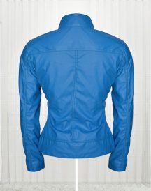 Batgirl Blue and Yellow Leather Jackets