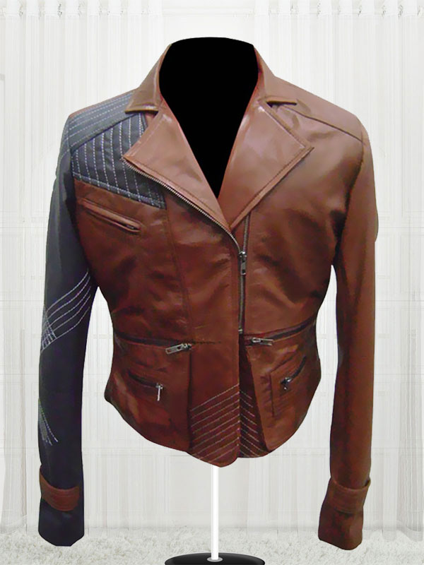 Defiance Julie Benz Leather Brown Jacket