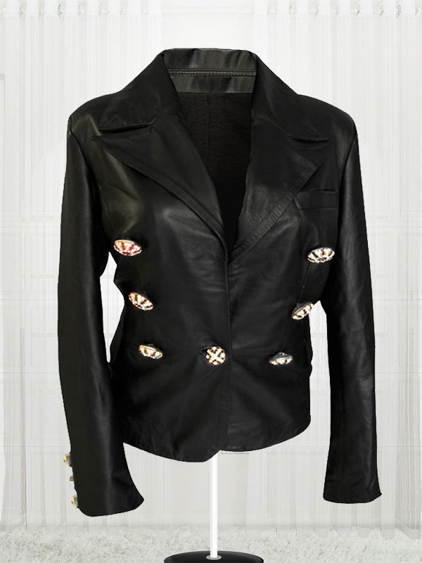 Fabulous Paris Kim Kardashian Leather Black Jacket