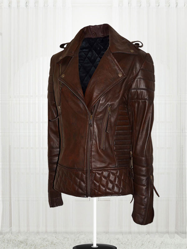 Kay Michael Quilted Brown Leather Men Jackets