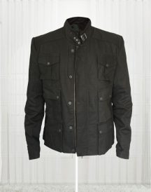 Manly Terminator Genisys Arnold Schwarzenegger Black Cotton Men's Jacket