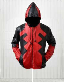 Popular Deadpool Motorcycle Hoodie Leather Jacket