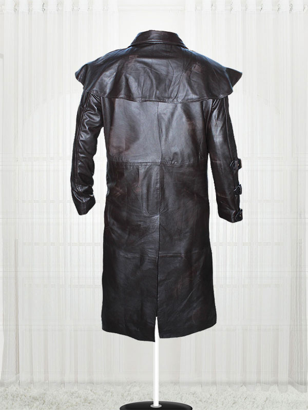 Real leather Ron Perlman Hellboy coat jacket