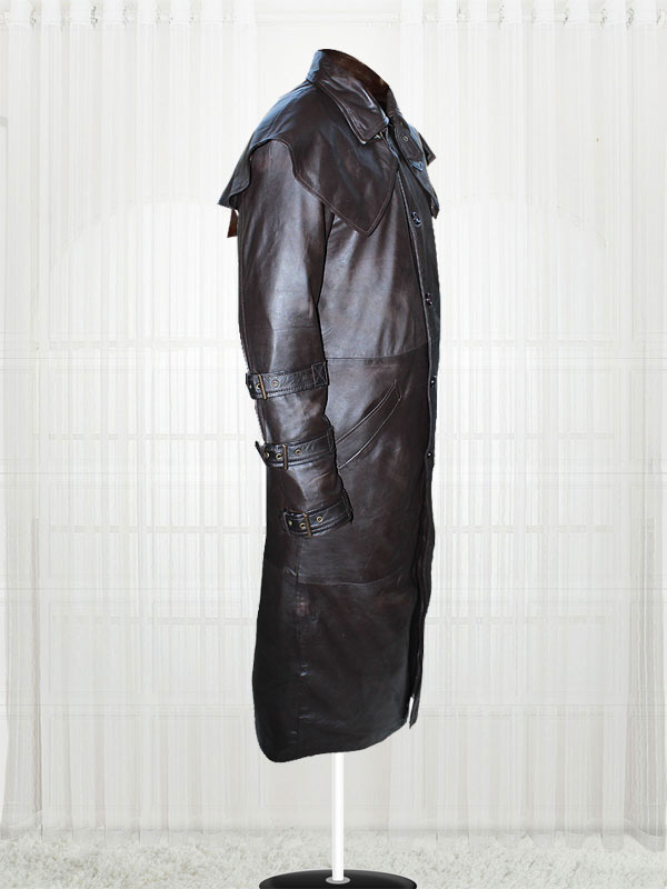 Real leather Ron Perlman Hellboy coat jacket