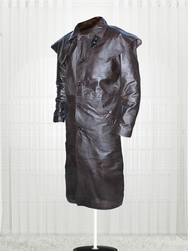 Real leather Ron Perlman Hellboy coat jacket