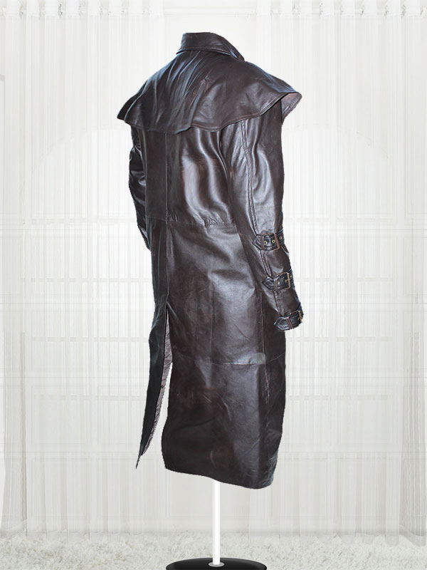 Real leather Ron Perlman Hellboy coat jacket