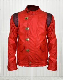 Red Akira Kaneda Leather Jacket for Mens
