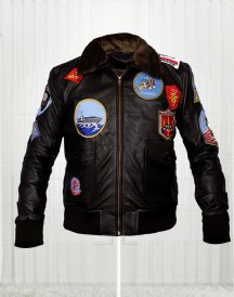 Tom Cruise Top Gun Movie Black Jacket For Men