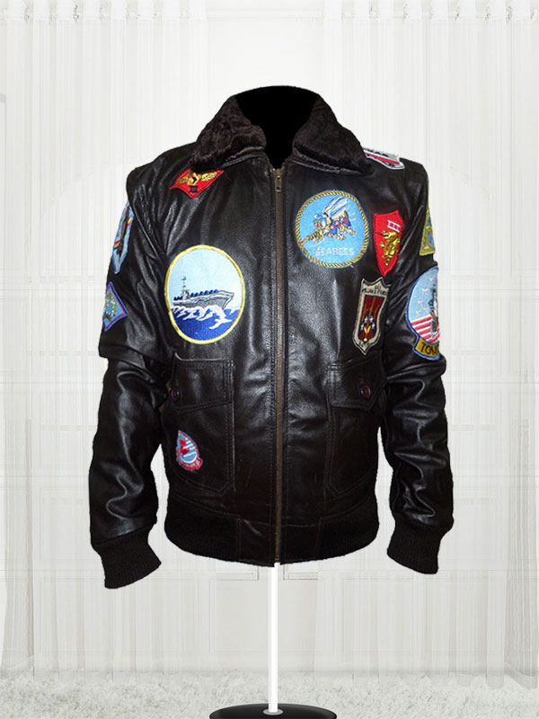 Tom Cruise Top Gun Movie Black Jacket For Men