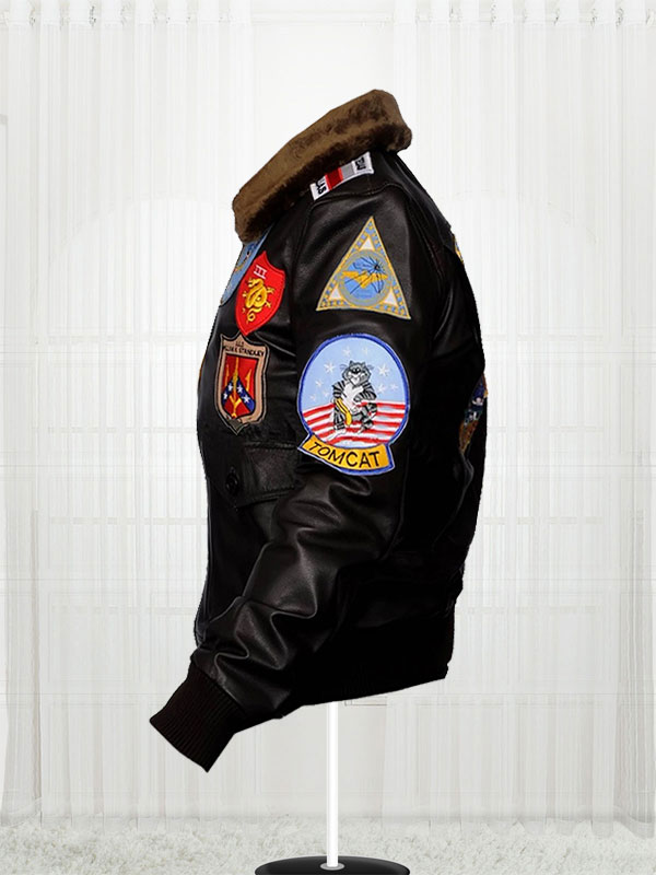 Tom Cruise Top Gun Movie Black Jacket For Men